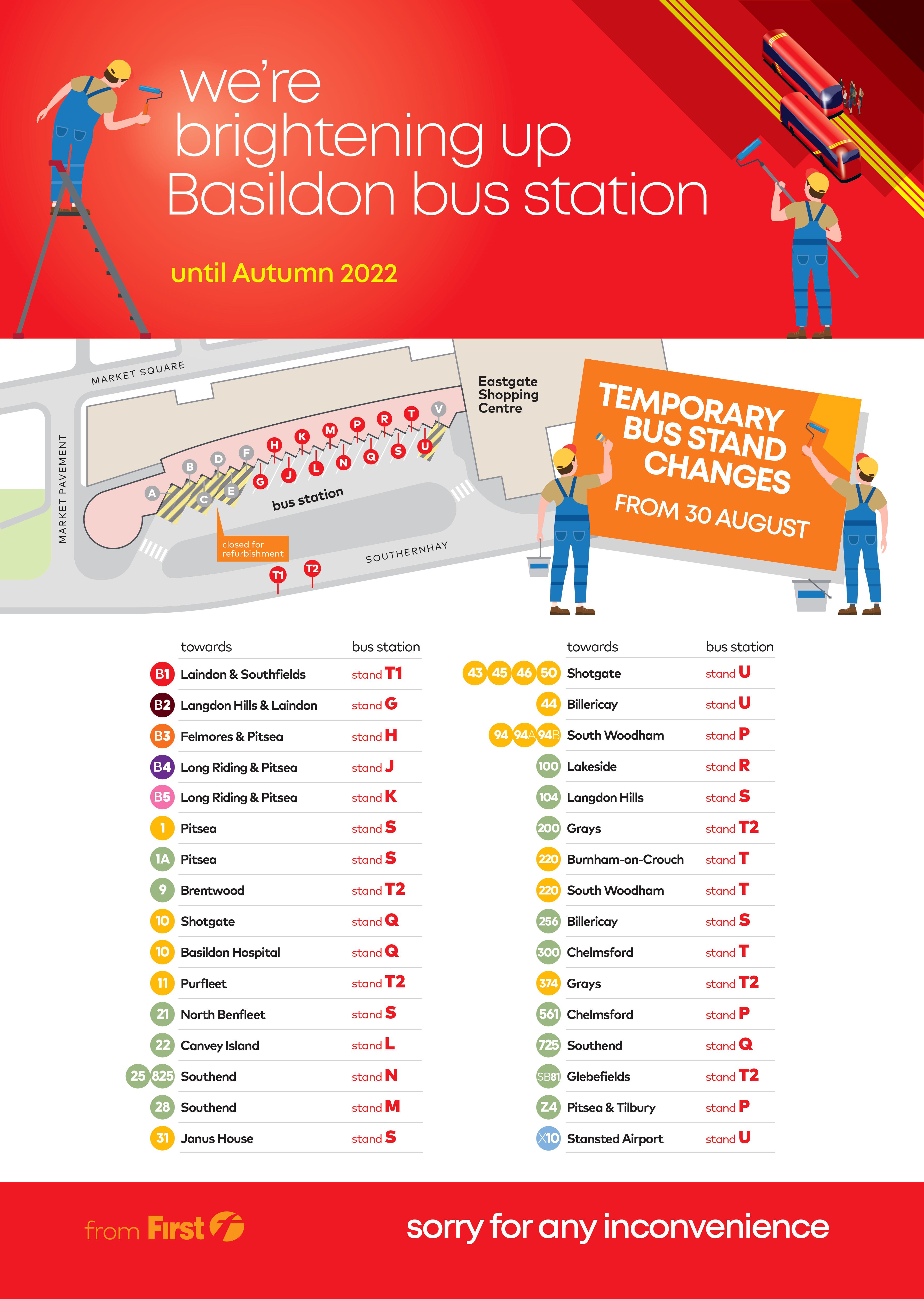 Basildon Bus Station Refurbishment Phase 3 First Bus